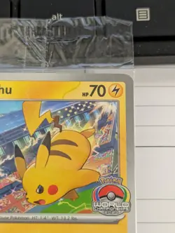 Pokemon TCG: 2024 Pikachu World Championship Pikachu 190 Promo (Factory Sealed) - Image 3