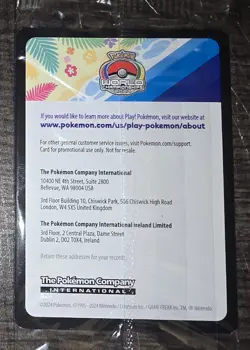 Pikachu 2024 World Championships SVP EN 190 Factory Sealed Promo - Image 2