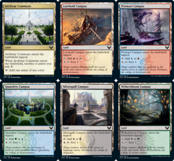 Strixhaven EDH Dual LAND Set of 6 ~mtg Witherbloom Campus Quandrix Prismari - Image 1