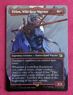 2025 MTG Final Fantasy Firion, Wild Rose Warrior (Borderless) Surge Foil 0531 - Image 1