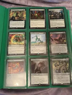 Magic: The Gathering Mtg Green Binder Lot Rares Mythics Please See Images - Image 1