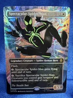 Spectacular Spider-Man - The Stealth Suit 0238 TEXTURED FOIL MTG Magic NM - Image 1