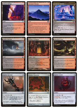 MTG - 9 x Different Black & Red Rakdos Lands & Artifacts for COMMANDER decks (2) - Image 1