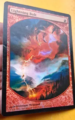 MtG foil Player Reward Lightning Bolt ×4 - NM/SP read description - Image 3