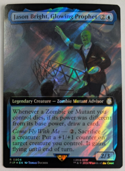 Jason Bright, Glowing Prophet (Surge Foil) [Extended Art] PIP 0904 Rare MTG - Image 1