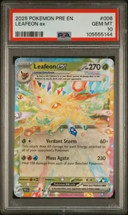 Pokemon TCG Leafeon EX 006/131 Prismatic Evolutions PSA 10 - Image 2