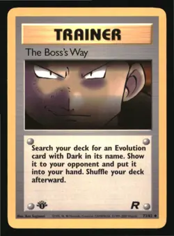 The Boss's Way 73/82 Uncommon Team Rocket Pokemon 1st Edition Lightly Played - Image 1