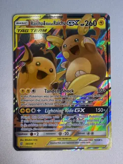 Raichu & Alolan Raichu GX 54/236 SM Unified Minds Pokemon TCG. NM Condition! - Image 2
