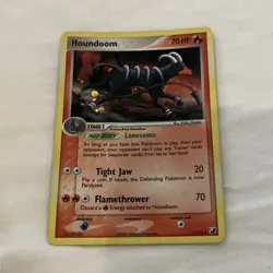 Pokemon Houndoom 7/115 Unseen Forces Holo Rare 70 HP Stage 1 Card 2005 - Image 1