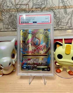 2016 Pokemon XY M Pidgeot EX (Full Art) 105/108 Evolutions Holo PSA 9 - Image 1
