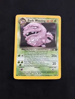 Dark Weezing 14/82 Team Rocket Pokemon TCG - LP - Image 1