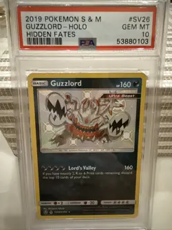 2019 Pokemon Sun & Moon Hidden Fates Shiny Vault Guzzlord Holo #SV26 -PSA 10MINT - Image 1