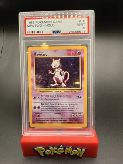 POKEMON BASE SET 1999-2000 “4TH PRINT” #10 MEWTWO HOLO PSA 9 - Image 1
