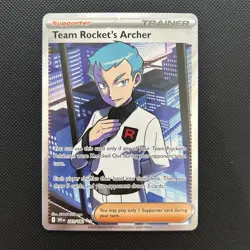 Pokemon TCG Team Rocket’s Archer 223/182 Destined Rivals Ultra Rare Near Mint - Image 2