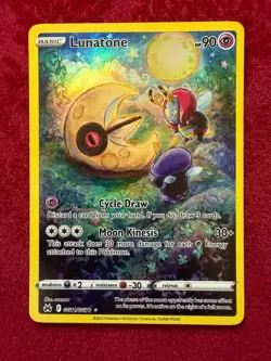 Pokemon TCG Lunatone Full Art GG11/GG70, Crown Zenith (NM) - Image 1