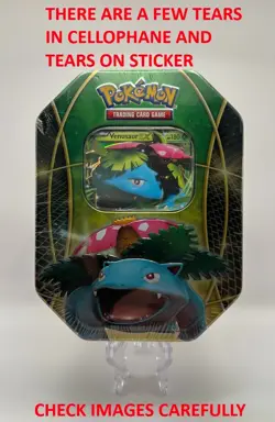 (403001) Pokemon 2014 Venusaur EX Power Trio Collectors Tin - Factory Sealed - Image 2