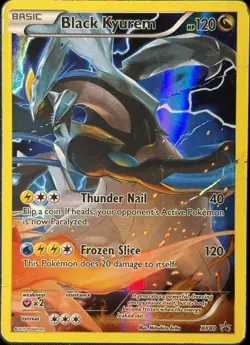 Pokemon Black Kyurem XY80 Full Art Holo Black Star Promo | MP/HP - Image 1