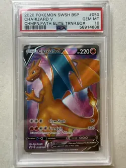 Pokemon Charizard V SWSH050 Champion's Path Promo PSA 10 - Image 1