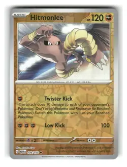Hitmonlee 106/165 Uncommon 151 Pokemon Reverse Holo Near Mint - Image 1