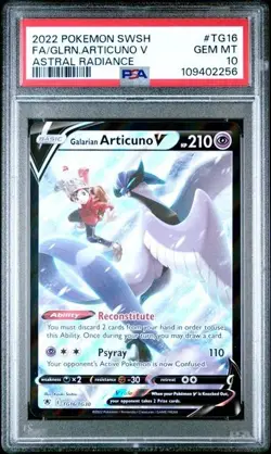 Pokemon TCG Galarian Articuno V Astral Radiance TG16/TG30 PSA 10 - Image 3