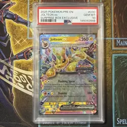 2025 POKEMON PRE EN-PRISMATIC EVOLUTIONS #030 JOLTEON EX PSA 10 - Image 1