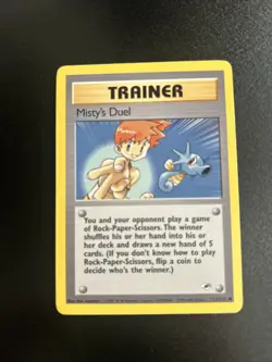 Pokemon Misty's Duel 123/132 Gym Heroes Vintage Trainer Collection Artwork - Image 1