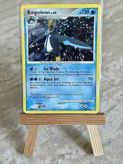 Pokemon TCG *SWIRL* Empoleon 4/130 Diamond and Pearl Holo (English) - NM(-) - Image 1