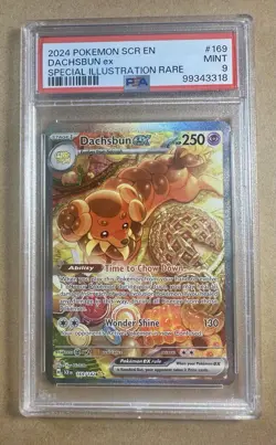 2024 POKEMON SCR EN-STELLAR CROWN SPECIAL ILLUSTRATION RARE DACHSBUN EX PSA 9 - Image 1