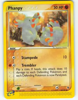 Phanpy - 62/109 Ruby & Sapphire - Pokemon TCG - 2003 - Image 1