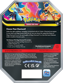 POKEMON - MEGA CHARIZARD TIN - MEGA CHARIZARD X EX - Image 2