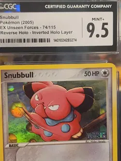 Unseen Forces STAMPED SNUBBULL Cgc Mint 9.5 74/115 Invert Holo Pokemon Low Pop 8 - Image 1