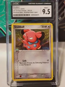 Unseen Forces STAMPED SNUBBULL Cgc Mint 9.5 74/115 Invert Holo Pokemon Low Pop 8 - Image 2
