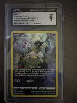 Pokemon Mew GG10/GG70 CGC Mint 9 Crown Zenith Galarian Gallery - Image 1