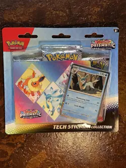 Pokemon Scarlet & Violet Prismatic Evolutions Tech Sticker Pack (Glaceon Promo) - Image 1