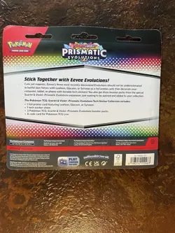 Pokemon Scarlet & Violet Prismatic Evolutions Tech Sticker Pack (Glaceon Promo) - Image 2