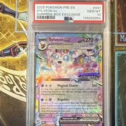 PSA 10 GEM MINT Prismatic Evolutions Sylveon ex 041/131 Holo Double Rare Pokemon - Image 1