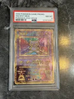 Pokemon Ancient Mew Promo Holo Pokemon 2000 Movie PSA 8 Psychic 2000 - Image 1