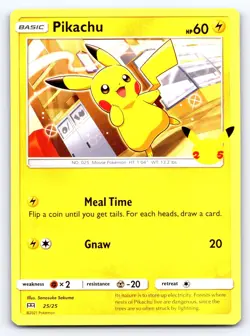 Pikachu 025/025 Promo McDonald's 25th Anniversary Promos Pokemon Lightly Played - Image 1