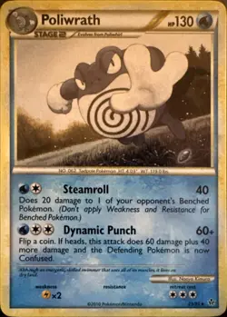 Poliwrath 21/95 Rare HGSS Unleashed Pokemon Lightly Played - Image 1