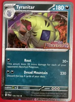 Pokemon Tyranitar 135/193 - Paldea Premium Collection Promo Holo (Stamped) - Image 1