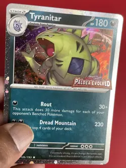 Pokemon Tyranitar 135/193 - Paldea Premium Collection Promo Holo (Stamped) - Image 4