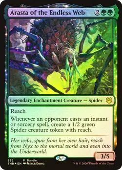 Magic The Gathering MTG ARASTA OF THE ENDLESS WEB FOIL Theros: Beyond Death NM - Image 1