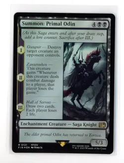 MtG FIN Summon: Primal Odin #121 FOIL - Image 1