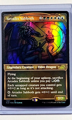 2022 MTG Magic the Gathering Secret Lair Stained Glass Foil 1067 Arcades Sabboth - Image 1