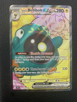 Pokemon TCG Iono's Bellibolt EX Full Art Ultra Rare Holo Card 172/159 - Image 1