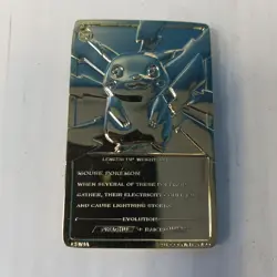 Pokemon Pikachu 23K Gold Plated Trading Card 1999 Burger King Limited Edition - Image 2