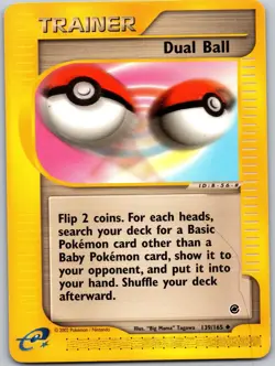 DUAL BALL POKEMON EXPEDITION BASE SET 139/165 UNCOMMON LP - Image 2