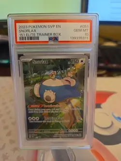 2023 Pokemon SVP EN Black Star Promo #051 Snorlax 151 Elite Trainer Box PSA 10 - Image 1