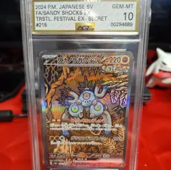 Sandy Shocks ex 215/187 Sv8a: Terastal Fest Ex Holo Pokemon AGS 10 GEM MINT - Image 1