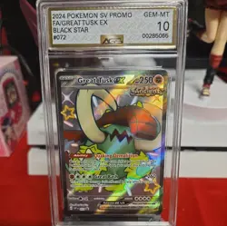 Great Tusk EX SVP072 AGS 10 GEM MT Scarlet & Violet Promo Graded Pokemon Card - Image 1